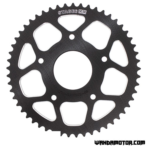 Rear sprocket Stage6 Peugeot XPS, Rieju MRT 53t black